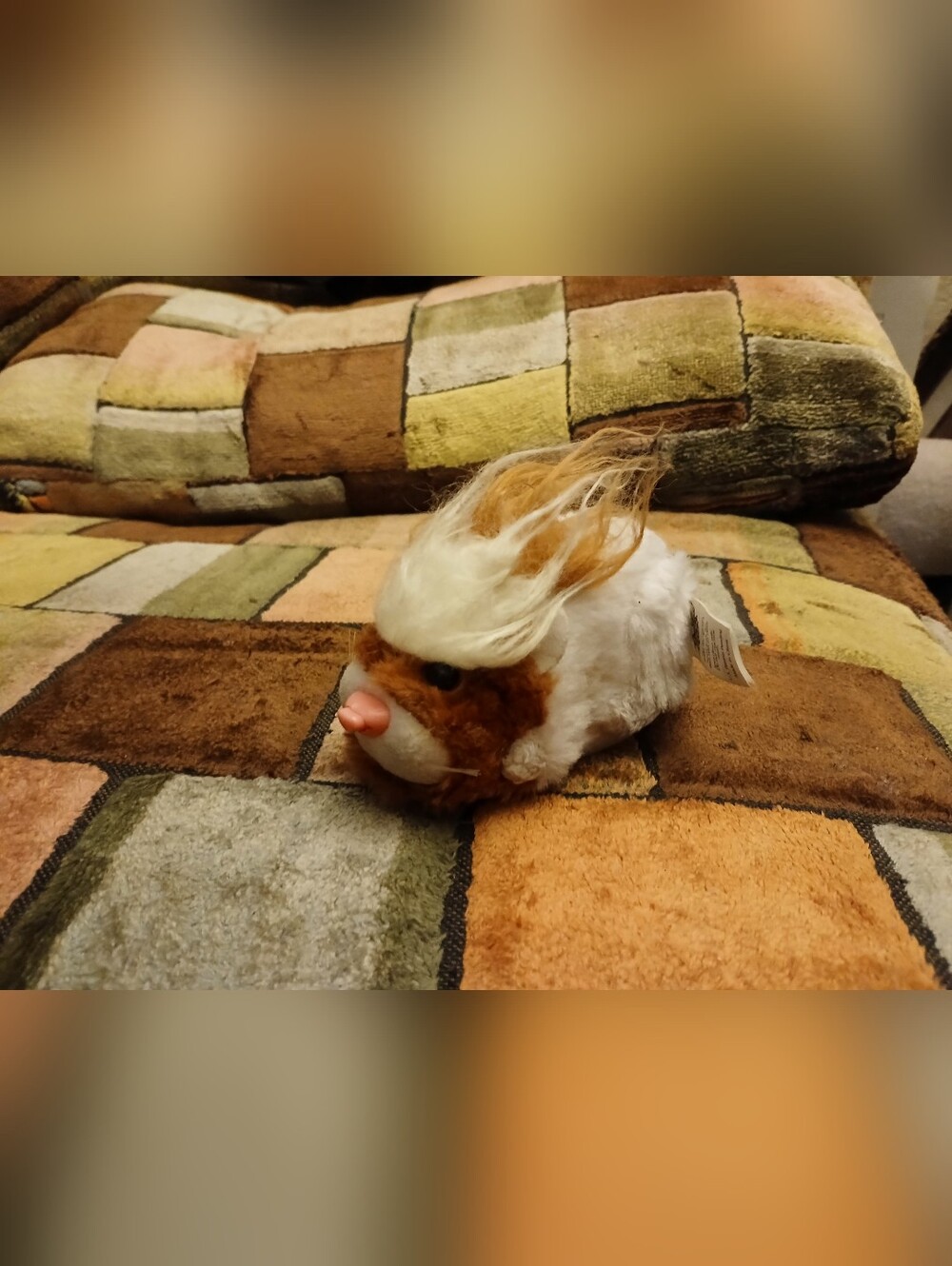 Zhu Zhu Pets Brown and White Plush  Cream Tuft